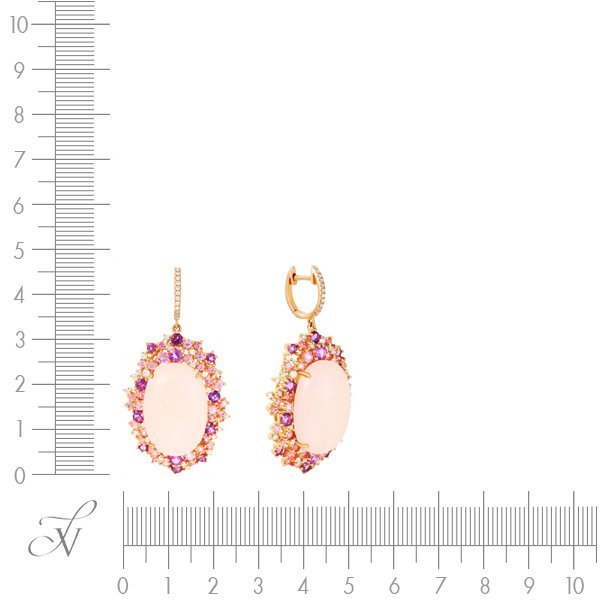 Серьги из золота с аметистом и бриллиантом (Арт.hf04714e-r-pch_sr_ps_am_rq_pink)