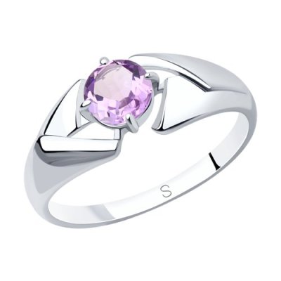 Кольцо из серебра с аметистом (Арт.92011603)