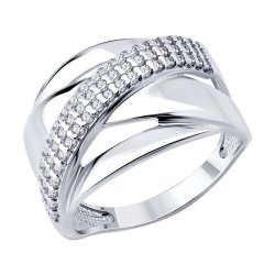 Кольцо из серебра с фианитами (Арт.94014850)