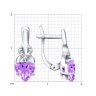Серьги из серебра с аметистами и фианитами (Арт.92021181)