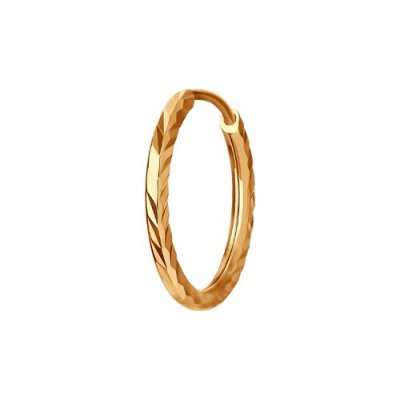 Серьги одиночные из золота с алмазной гранью (Арт.170002)