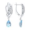 Серьги из серебра с топазами и фианитами (Арт.92022257)