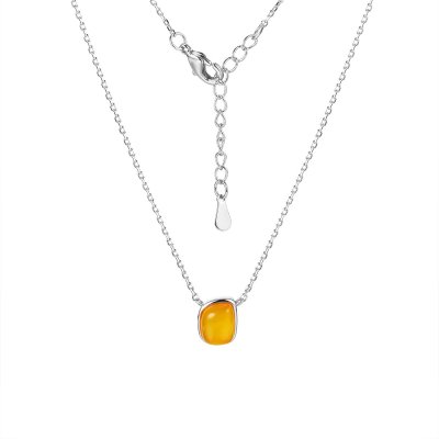 Ожерелье из серебра с агатом (Арт.ay-n03834-x-w-ya-x-x)