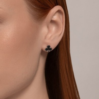 Серьги из серебра с эмалью «Игрок сердца» Соколов (арт.94026459)