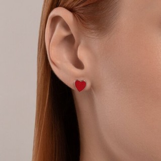 Серьги из серебра с эмалью «Игрок сердца» Соколов (арт.94026459)