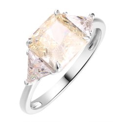 Кольцо из серебра с фианитом (Арт.cz-r05724-x-w-ly-x-w)