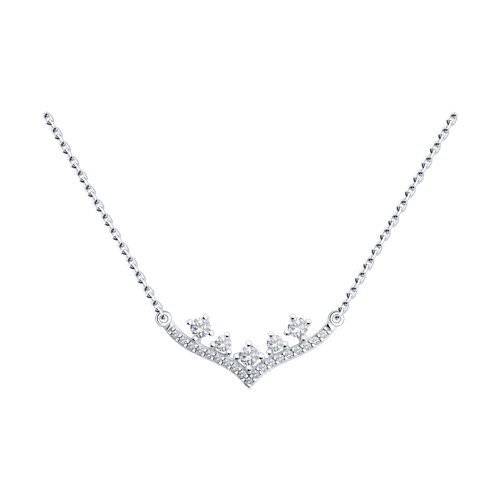 Колье из серебра с фианитами (Арт.94-170-00858-1)