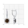 Серьги из серебра с раухтопазами и фианитами (Арт.94-321-02052-4)