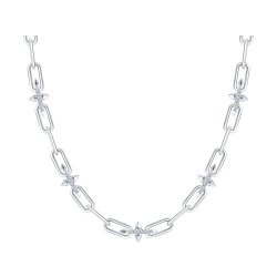 Колье из серебра с фианитами (Арт.94071373)