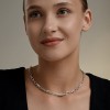Колье из серебра с фианитами «Городские цепи» Соколов (арт.9407)