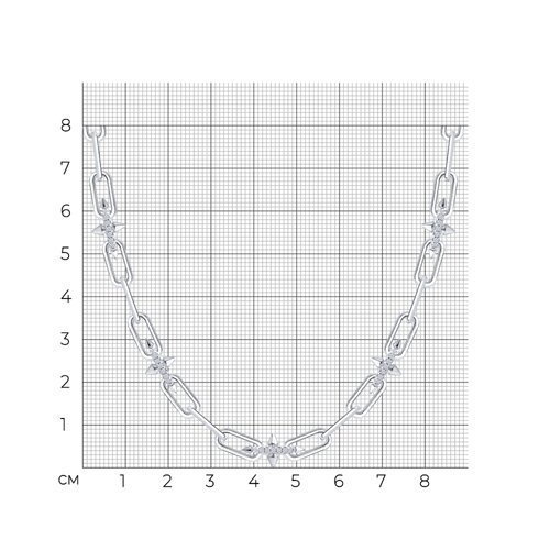 Колье из серебра с фианитами (Арт.94071373)