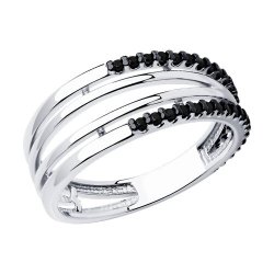 Кольцо из серебра с фианитами (Арт.94-110-01577-1)