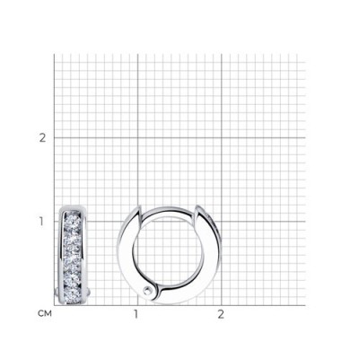 Серьги из серебра с фианитами «Ледяной блеск» Соколов (арт.9402)