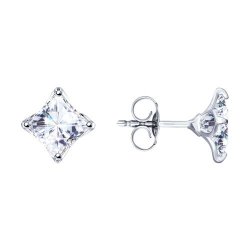 Серьги из серебра с фианитами (Арт.94-122-01643-1)