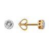 Серьги из комбинированного золота с бриллиантами (Арт.51-222-02061-1)