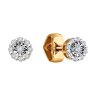 Серьги из комбинированного золота с бриллиантами (Арт.51-222-02061-1)