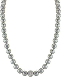 Ожерелье из серебра с жемчугом (Арт.91l-sk-28)