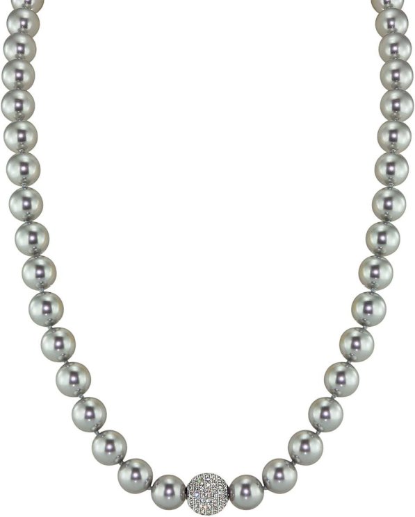 Ожерелье из серебра с жемчугом (Арт.91l-sk-28)