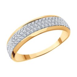 Кольцо из золота с фианитами (Арт.018005)