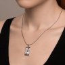 Подвеска из серебра с фианитами и эмалью (Арт.94033215)