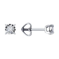 Серьги из белого золота с бриллиантами (Арт.52-222-01752-2)