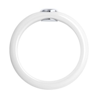 Кольцо из белого золота с бриллиантом и керамической вставкой «Белая Орбита» Соколов (арт.6015029)