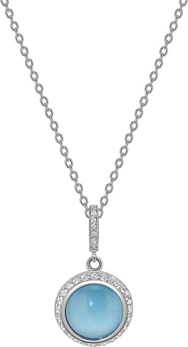 Кулон из серебра с кошачим глазом и куб. цирконием (Арт.fgp-3-10-h-06-s)