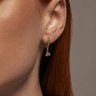 Серьги золотые пробы 585 с миксом камней (Арт.728755)