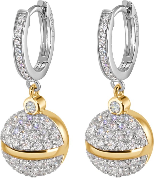 Серьги из серебра с цирконием (Арт.fss-2-s-g)