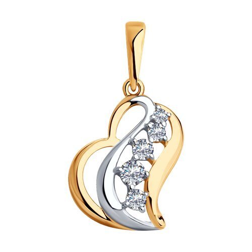 Золотой кулон Sokolov с фианитами «Очарование нежности» (арт. 035043)