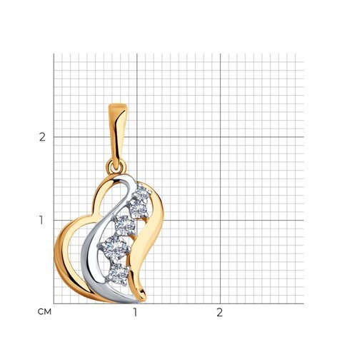 Золотой кулон Sokolov с фианитами «Очарование нежности» (арт. 035043)