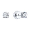 Серьги серебряные с выращенным бриллиантом «Сияние мини» Соколов (арт.86020011)
