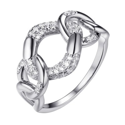 Кольцо из серебра с фианитом (Арт.cz-r02991-x-w-x-x-w)