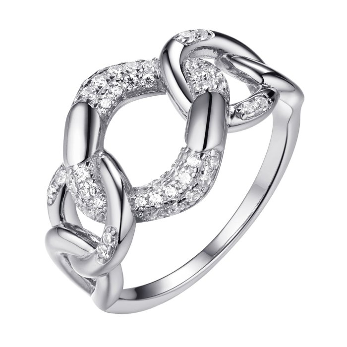 Кольцо из серебра с фианитом (Арт.cz-r02991-x-w-x-x-w)