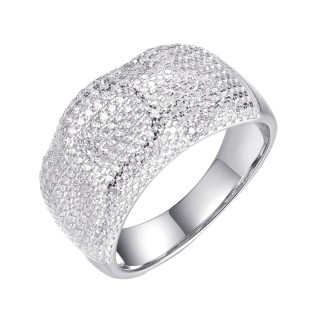 Кольцо с фианитами «Caviar Shine» серебро 925 Fresh Jewelry (арт.MP-R00590-X-W-X-X-W)