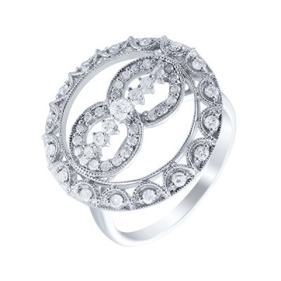 Кольцо из белого золота с бриллиантом (Арт.aasr3155_ko_wg)