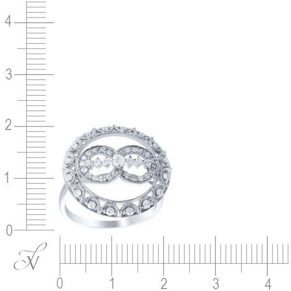 Кольцо из белого золота с бриллиантом (Арт.aasr3155_ko_wg)