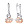 Серьги с жемчугом и фианитом «Nautilus Grace» Fresh Jewelry (арт.PI-E02458-X-W-PNP-X-W)