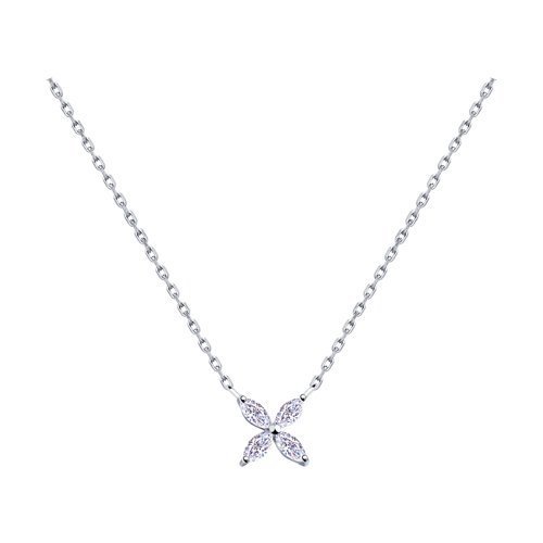 Колье из серебра с фианитами (Арт.94070176)