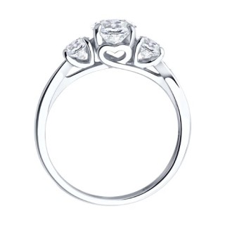 Кольцо из серебра с фианитом «Триумф сияния» Соколов (арт.94-110-02151-1)