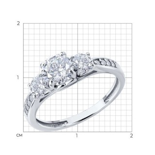 Кольцо из серебра с фианитом «Триумф сияния» Соколов (арт.94-110-02151-1)