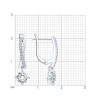 Серьги из серебра с фианитом «Искристый вальс» Соколов (арт.94-121-00043-1)