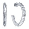 Серьги из серебра с фианитами «Лунный Орбит» Соколов (арт.94-122-02254-1)
