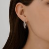Серьги из серебра с фианитами «Лунный Орбит» Соколов (арт.94-122-02254-1)