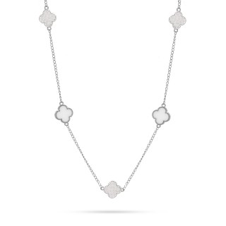 Ожерелье с керамикой и фианитами «Lucky Large» Fresh Jewelry (арт.TC-N01405-W-W-X-X-W)