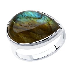 Кольцо из серебра с лабрадоритом (Арт.83010078)