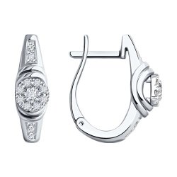 Серьги из белого золота с бриллиантами (Арт.1022179-3)
