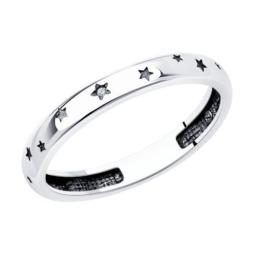 Кольцо из серебра с фианитом (Арт.95010182)