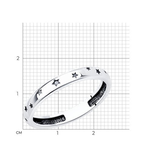 Кольцо из серебра с фианитом (Арт.95010182)