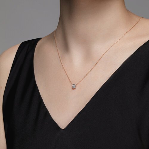 Колье из комбинированного золота с бриллиантами (Арт.1070169)